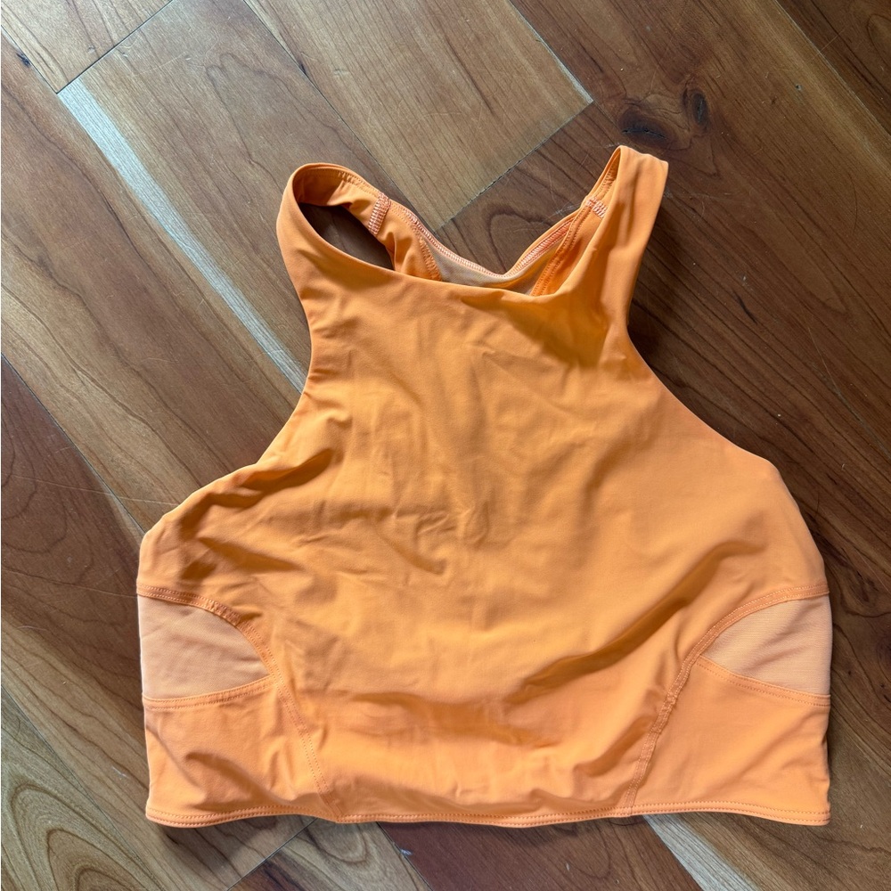 Lululemon Orange Racerback Sports Bra/Workout Top